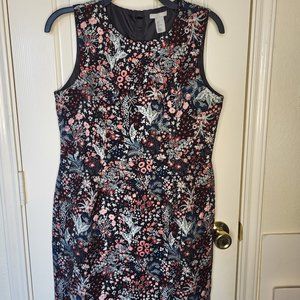 H&M Black Floral Cocktail Dress NWT Size 12